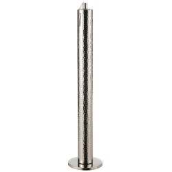 Torche en métal argent 23.5x23.5x106 cm