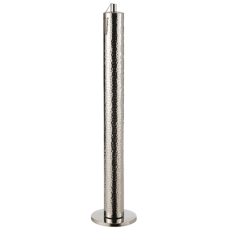 Torche en métal argent 23.5x23.5x106 cm