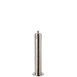 Torche en métal argent 17x17x66 cm