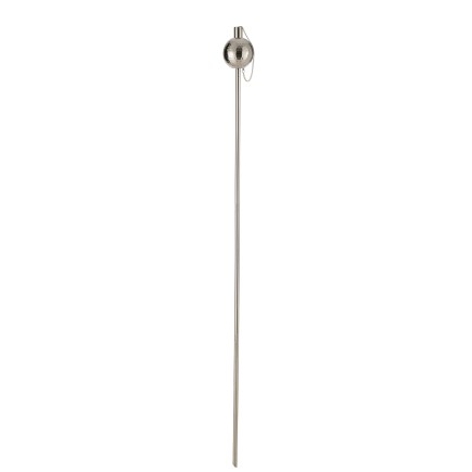 Torche de jardin en métal argent 9x9x155.5 cm