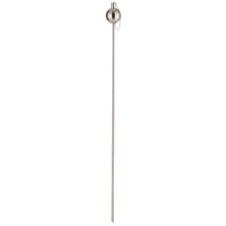 Torche de jardin en métal argent 10x10x150 cm