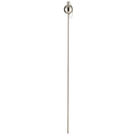 Torche de jardin en métal argent 10x10x150 cm