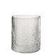 Portavelas de vidrio gris 19.5x19.5x22.5 cm