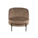 Tumbona redonda de madera marrón 71x67x66 cm