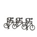 Figurina de ciclista en aluminio negro de 53x20.5x8 cm