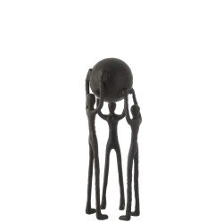 Oggetto decorativo in alluminio nero 16.5x19x46.5 cm