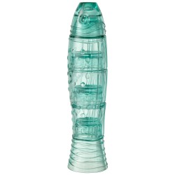 Vaso apilable en azul azur pez 9x9x36 cm