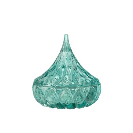 Pot en verre Azur 12.5x12.5x13 cm