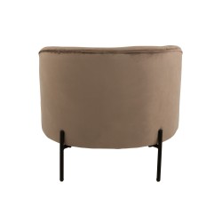 Tumbona redonda de madera marrón 71x67x66 cm