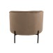Tumbona redonda de madera marrón 71x67x66 cm