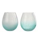 Set de 2 photophores en verre Azur 18.5x18.5x20.5 cm Set de 2 photophores en verre Azur 18.5x18.5x20.5 cm