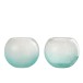 Set de 2 photophores en verre Azur 19x19x16 cm Set de 2 photophores en verre Azur 19x19x16 cm