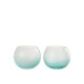 Set de 2 photophores en verre Azur 14.5x14.5x12 cm Set de 2 photophores en verre Azur 14.5x14.5x12 cm
