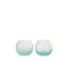 Set de 2 photophores en verre Azur 11.5x11.5x10 cm Set de 2 photophores en verre Azur 11.5x11.5x10 cm