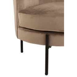 Tumbona redonda de madera marrón 71x67x66 cm