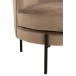 Tumbona redonda de madera marrón 71x67x66 cm