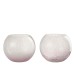 Set de 2 photophores en verre mauve 19x19x16 cm Set de 2 photophores en verre mauve 19x19x16 cm