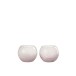 Set de 2 photophores en verre mauve 11.5x11.5x10 cm Set de 2 photophores en verre mauve 11.5x11.5x10 cm