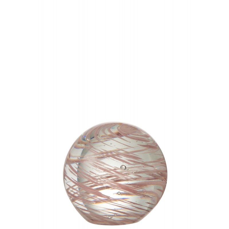 Portapapeles de vidrio rosa de 10x10x10 cm