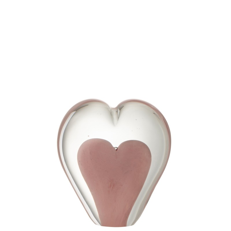 Presse-papiers en verre rose 10.5x5x11.5 cm Presse-papiers en verre rose 10.5x5x11.5 cm