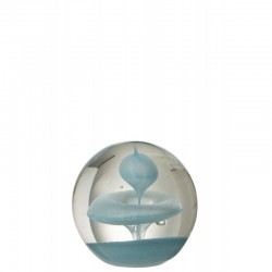Portapapeles de vidrio azul de 10x10x10 cm