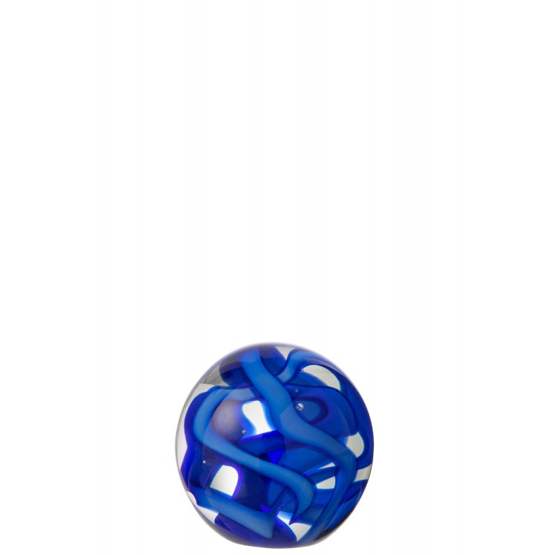 Portapapeles de vidrio azul 8x8x8 cm