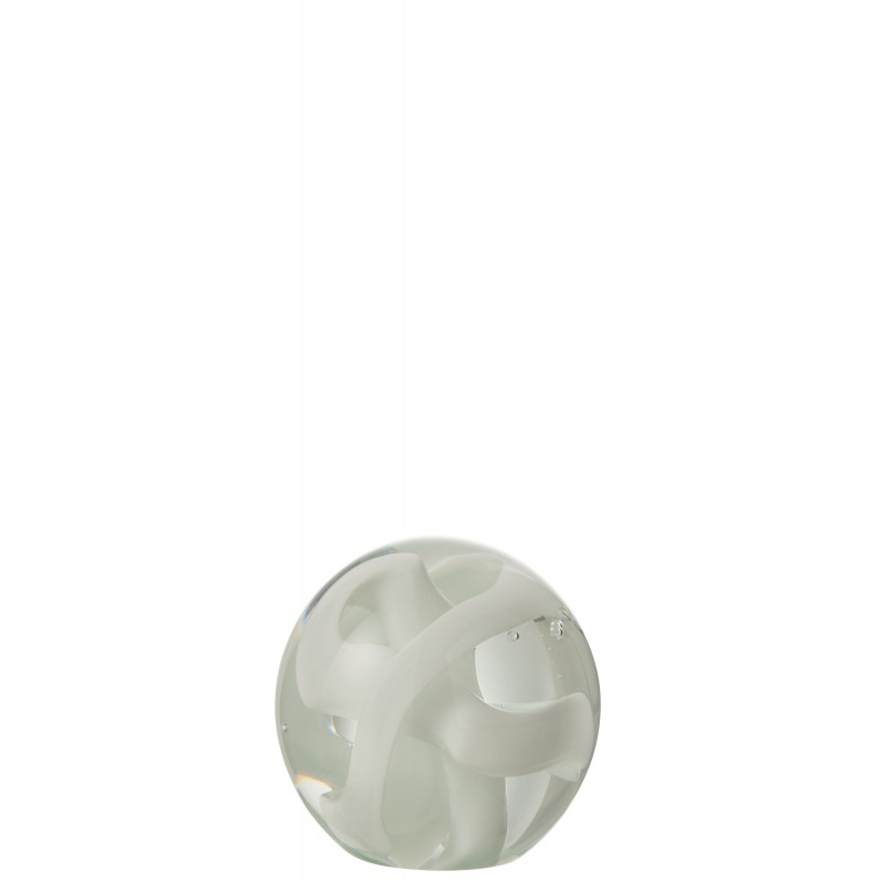 Portapapeles de vidrio blanco de 8x8x8 cm