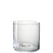 Portavelas de vidrio transparente 19.5x19.5x30 cm