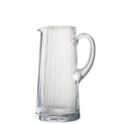 Carafe  avec lignes en verre transparent H25cm