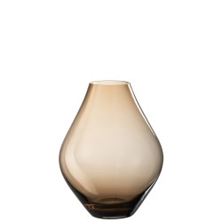 Vase en verre marron 22x22x28 cm