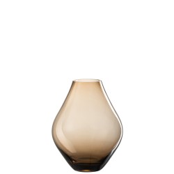 Vase en verre marron 19x19x25 cm