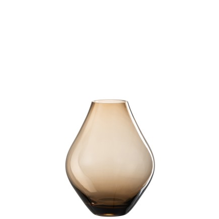 Vase en verre marron 19x19x25 cm