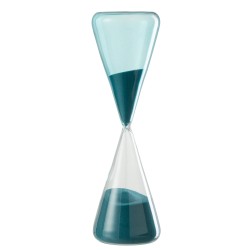 Reloj de arena de vidrio azul de 30 cm