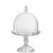 Cloche à dessert en verre transparent 16x16x24.5 cm