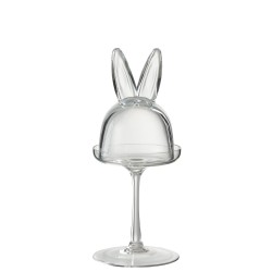 CLOCHE LAPIN VERRE TR SMALL