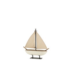 Velero de madera marrón de 40x9.5x44.5 cm