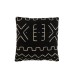 Coussin carré en textile noir 43x43x15 cm Coussin carré en textile noir 43x43x15 cm
