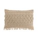 Cojín rectangular de algodón beige de 47x37cm - Cojín para exteriores