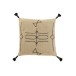 Cuscino quadrato con forme e nappe in cotone grigio 44x44cm - Cuscino per esterni Cuscino quadrato con forme e nappe in cotone grigio 44x44cm - Cuscino per esterni