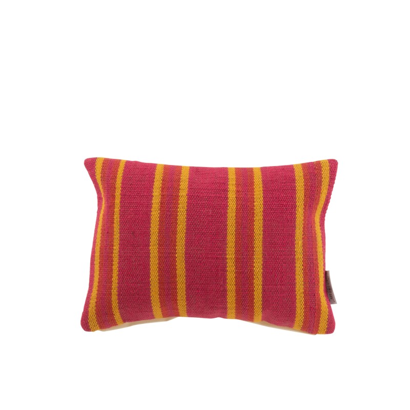 Coussin rectangulaire en Textile orange et Ocre et Rouge 48,5x32,5x11cm