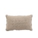 Coussin rectangulaire avec dentelles en coton taupe 51x30cm