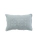 Cuscino rettangolare con pizzo di cotone blu 51x30cm Cuscino rettangolare con pizzo di cotone blu 51x30cm