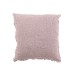 Cuscino quadrato con pizzo di cotone color malva 42x42cm Cuscino quadrato con pizzo di cotone color malva 42x42cm