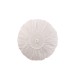 Cuscino rotondo con pizzo in cotone bianco 39x39cm Cuscino rotondo con pizzo in cotone bianco 39x39cm