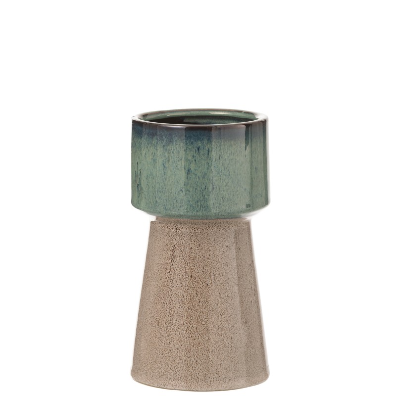 Cache-pot en céramique vert de taille moyenne Cache-pot en céramique vert de taille moyenne