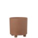 Macetero de cerámica marrón de 26.5x26.5x27.5 cm Macetero de cerámica marrón de 26.5x26.5x27.5 cm