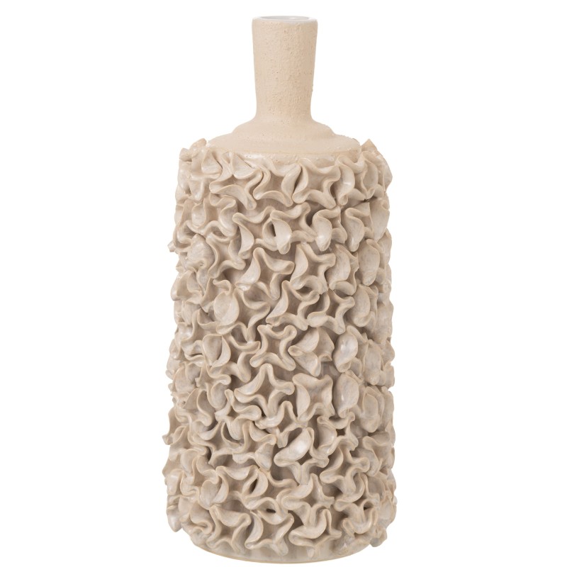 VASE CREPON CERAMIQUE BEIGE VASE CREPON CERAMIQUE BEIGE