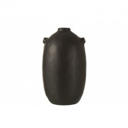 Jarrón de cerámica negro 17x17x28 cm
