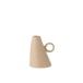 Vase incliné en céramique beige 13x12x17 cm