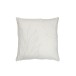 Almofada quadrada com folhas finas em poliéster branco 43x43cm Almofada quadrada com folhas finas em poliéster branco 43x43cm